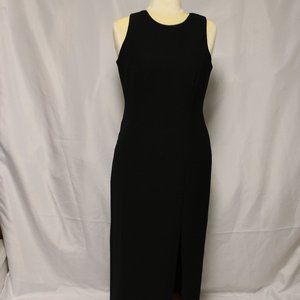Elevate your holidays with this chic Midi Black Dress with Satin Piping
